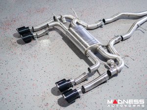 Jaguar F-TYPE Performance Exhaust System - MADNESS - 3.0L V6 - Dual Side Exit - Vacuum Valve Design - Black Chrome Exhaust Tips Jaguar F-TYPE Performance Exhaust System - MADNESS - 3.0L V6 - Dual Side Exit - Vacuum Valve Design - Black Chrome Exhaust Tips
